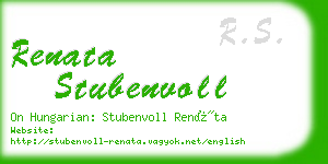 renata stubenvoll business card